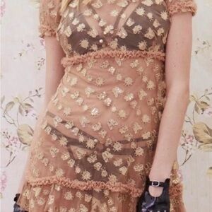 For Love And Lemons Golden Garden Tulle mini